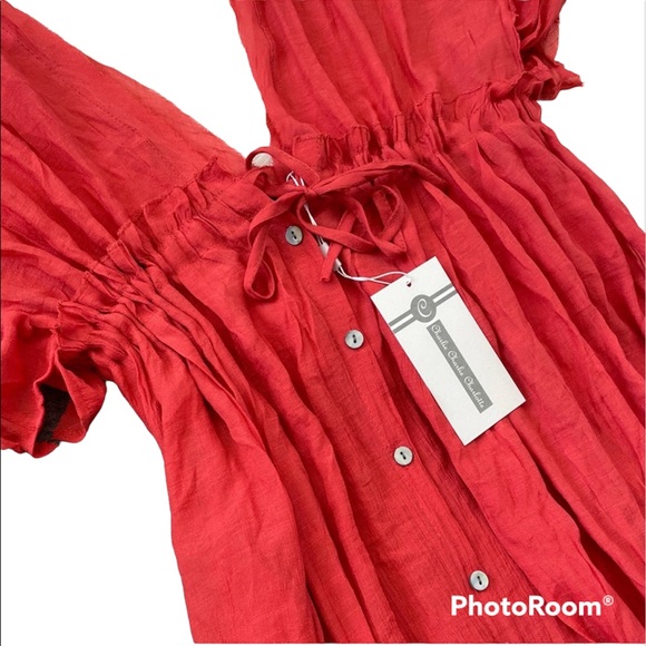 NWT Charlie Charlie Charlotte Red Maxi Dress - Picture 11 of 11